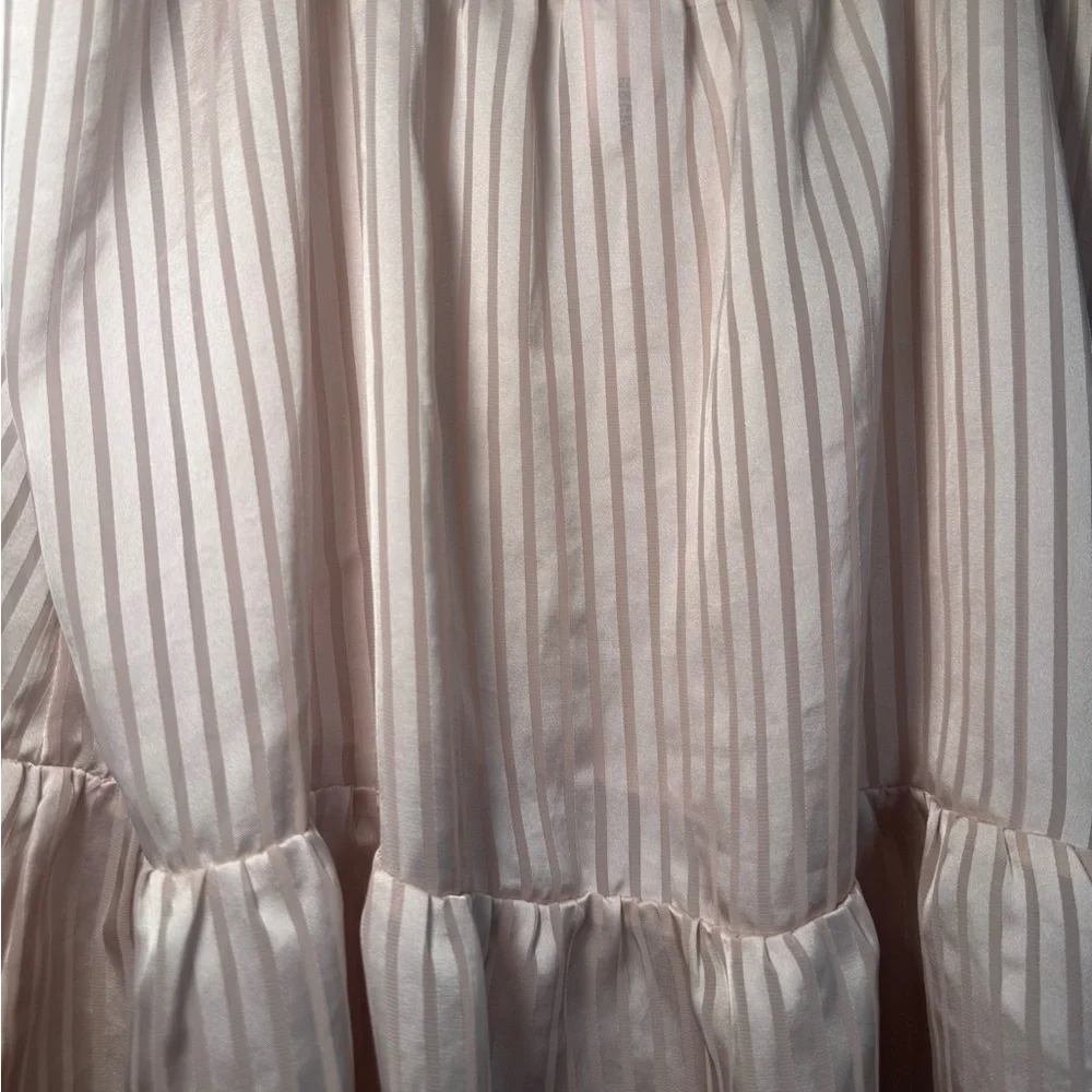 Victoria's Secret blush Pink satin Striped Ruffle-Hem Camisole - Picture 3 of 5